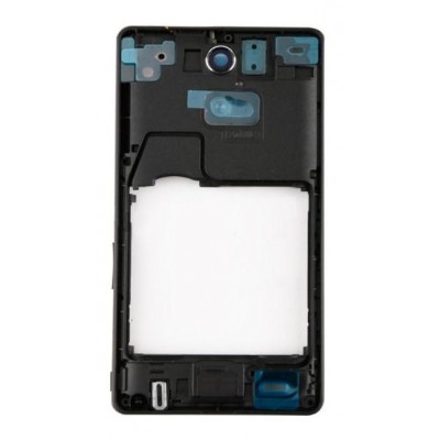 Lcd Frame Middle Chassis For Sony Xperia Zr Black By - Maxbhi Com