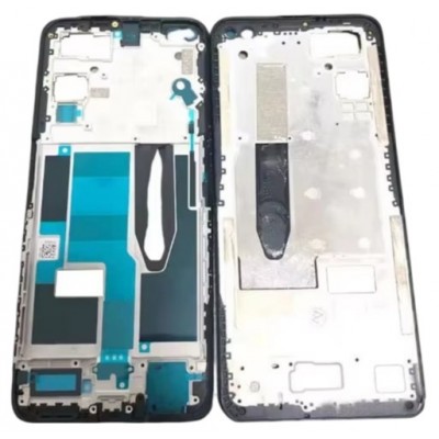 Lcd Frame Middle Chassis For Realme Q3s Black By - Maxbhi Com