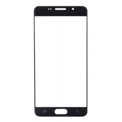 Replacement Front Glass For Samsung Galaxy A7 2016 Black By - Maxbhi Com