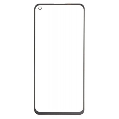 Replacement Front Glass For Oppo Reno6 Black By - Maxbhi Com