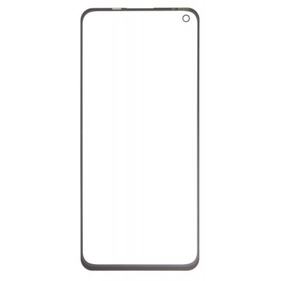 Replacement Front Glass For Oppo Reno6 Black By - Maxbhi Com