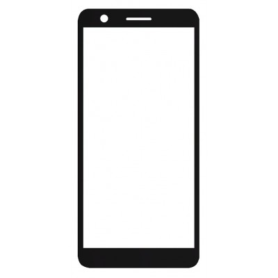 Replacement Front Glass For Nokia C02 Black By - Maxbhi Com