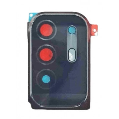 Camera Lens Glass With Frame For Oppo A94 5g Silver By - Maxbhi Com