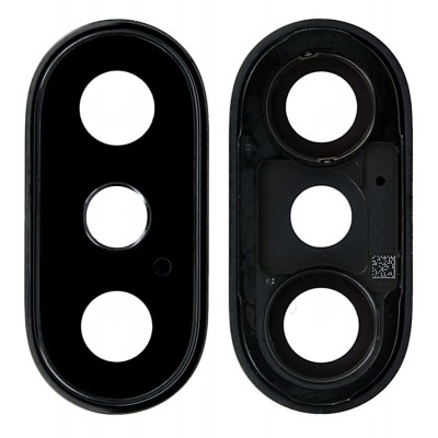 Camera Lens Glass With Frame For Apple Iphone X Grey By - Maxbhi Com