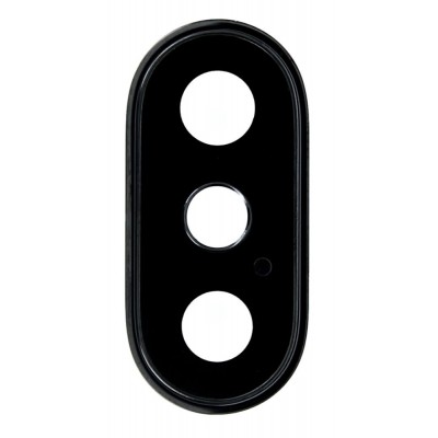 Camera Lens Glass With Frame For Apple Iphone X Grey By - Maxbhi Com