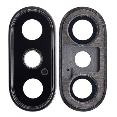 Camera Lens Glass With Frame For Apple Iphone Xs Grey By - Maxbhi Com