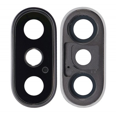 Camera Lens Glass With Frame For Apple Iphone Xs White By - Maxbhi Com