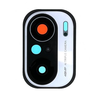 Camera Lens Glass With Frame For Xiaomi Poco F3 White By - Maxbhi Com