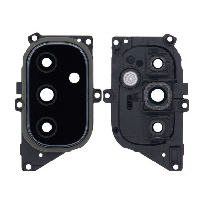 Camera Lens Glass with Frame for OnePlus Nord N100 Black