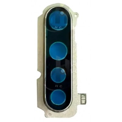 Camera Lens Glass With Frame For Realme 5 Pro White By - Maxbhi Com