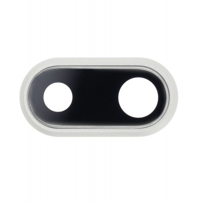 Camera Lens Glass With Frame For Apple Iphone 8 Plus Silver By - Maxbhi Com