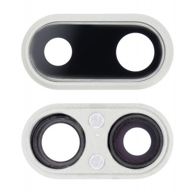 Camera Lens Glass With Frame For Apple Iphone 8 Plus White By - Maxbhi Com