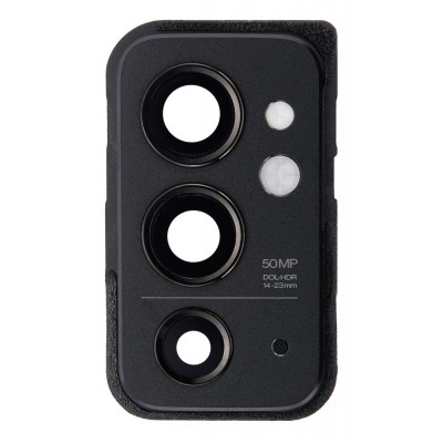 Camera Lens Glass With Frame For Oneplus 9rt 5g Black By - Maxbhi Com
