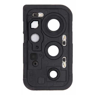 Camera Lens Glass With Frame For Oneplus 9rt 5g Black By - Maxbhi Com