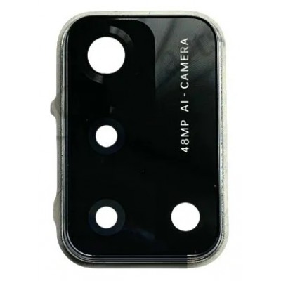 Camera Lens Glass With Frame For Oppo A95 4g Black By - Maxbhi Com