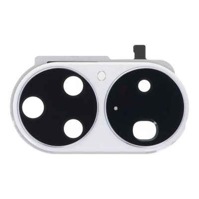 Camera Lens Glass With Frame For Huawei P50 Pro White By - Maxbhi Com