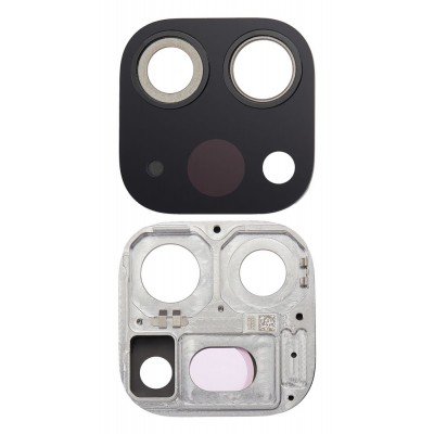 Camera Lens Glass with Frame for Apple iPad Pro 12.9 2021 Black