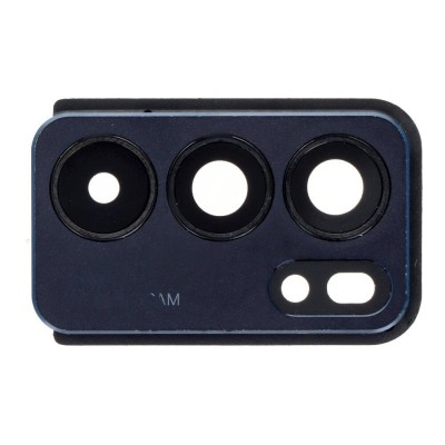 Camera Lens Glass With Frame For Oppo Reno 6 Pro Plus 5g Black By - Maxbhi Com
