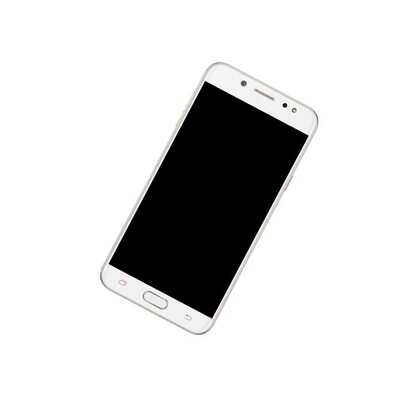 Camera Lens Glass with Frame for Samsung Galaxy J7 Plus White