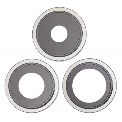 Camera Lens Glass With Frame For Apple Iphone 14 Pro Max Silver By - Maxbhi Com
