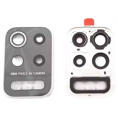 Camera Lens Glass With Frame For Lg K52 White By - Maxbhi Com