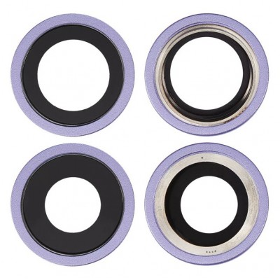 Camera Lens Glass With Frame For Apple Iphone 12 Purple By - Maxbhi Com