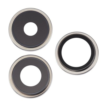 Camera Lens Glass With Frame For Apple Iphone 15 Pro Max White By - Maxbhi Com