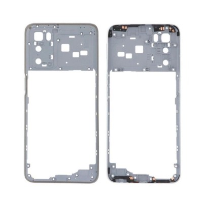 Middle Frame Ring Only For Oppo A16 Silver By - Maxbhi Com