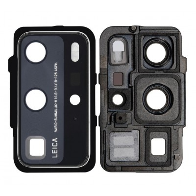 Camera Lens Glass With Frame For Huawei P40 Pro White By - Maxbhi Com