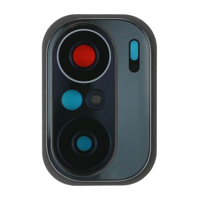 Camera Lens Glass With Frame For Xiaomi Redmi K40 Black By - Maxbhi Com