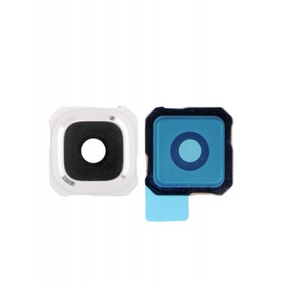Camera Lens Glass With Frame For Samsung Galaxy S6 Edge Usa White By - Maxbhi Com
