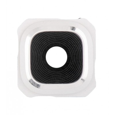 Camera Lens Glass With Frame For Samsung Galaxy S6 Edge Usa White By - Maxbhi Com