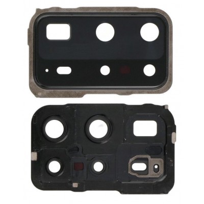 Camera Lens Glass With Frame For Huawei P40 Pro Plus White By - Maxbhi Com