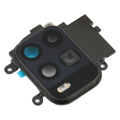 Camera Lens Glass With Frame For Xiaomi Mi 10 Lite 5g Black By - Maxbhi Com