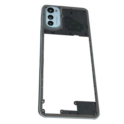Middle Frame Ring Only For Motorola Moto E32s Silver By - Maxbhi Com