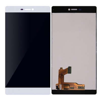 Lcd With Touch Screen For Huawei Ascend P8 White By - Maxbhi Com