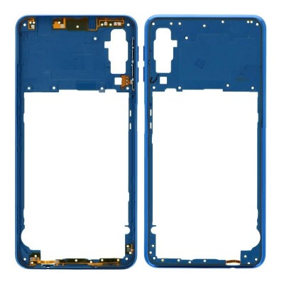 Middle Frame Ring Only For Samsung Galaxy A7 2018 Blue By - Maxbhi Com