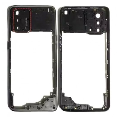 Middle Frame Ring Only For Oppo Reno 6 Lite Black By - Maxbhi Com