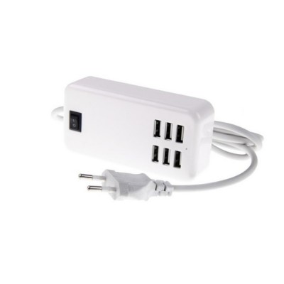 6 Port Multi USB HighQ Fast Charger for Zopo ZP900S Leader - Maxbhi.com