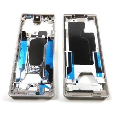 Lcd Frame Middle Chassis For Sony Xperia 5 V Blue By - Maxbhi Com