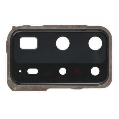 Camera Lens Glass With Frame For Huawei P40 Pro Plus Black By - Maxbhi Com