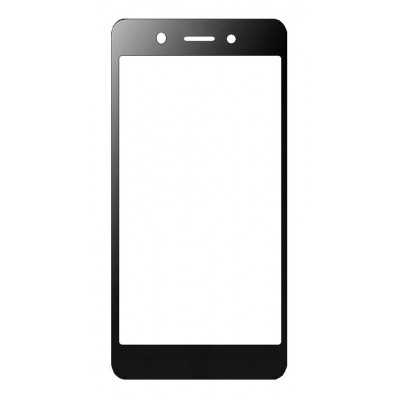Replacement Front Glass For Itel A16 Black By - Maxbhi Com