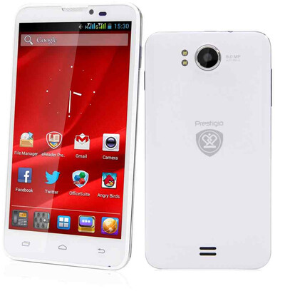 LCD with Touch Screen for Prestigio MultiPhone 5300 Duo - White