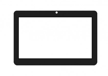 Replacement Front Glass For Adcom Apad 707 Black By - Maxbhi.com