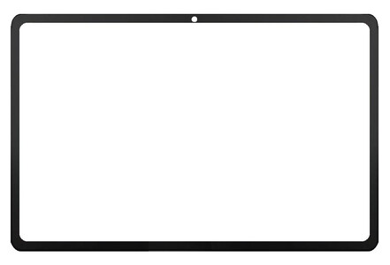 Replacement Front Glass For Lenovo Tab P12 Black By - Maxbhi Com