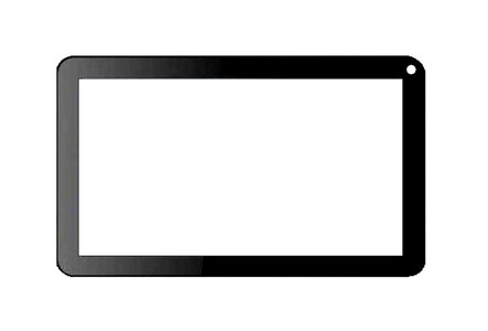 Replacement Front Glass For Micromax Funbook Alpha Black By - Maxbhi.com