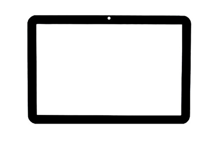 Replacement Front Glass For Motorola Xoom Mz605 Black By - Maxbhi.com