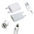 3 in 1 Charging Kit for Lenovo IdeaTab Yoga 10 16GB 3G with USB Wall Charger, Car Charger & USB Data Cable