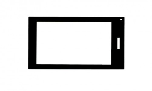 Replacement Front Glass For Micromax Funbook Talk P350 Black By - Maxbhi.com