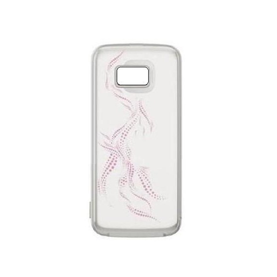 back cover for nokia 5530 xpressmusic white with pink